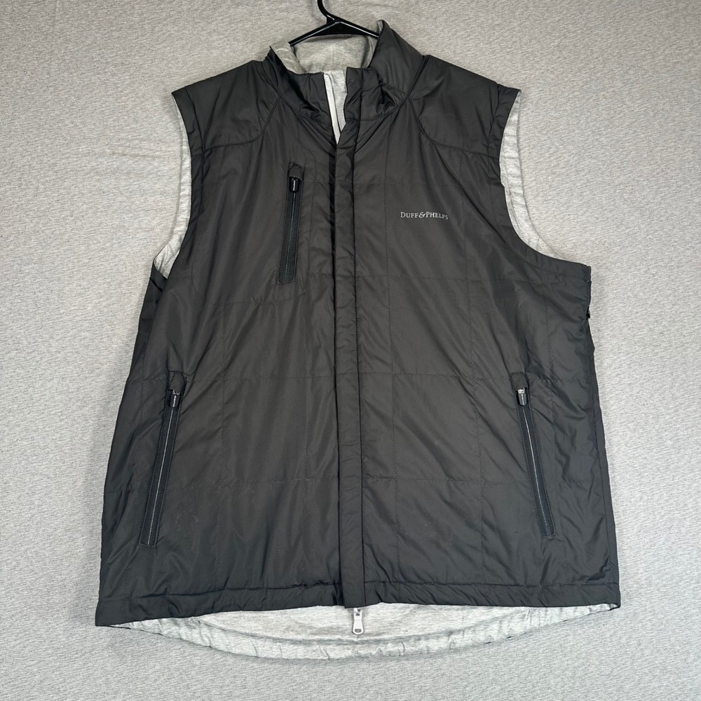 Zero Restriction Tour Series Reversible Golf Vest Mens Large Black Grey W352